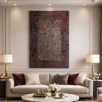 تابلوهای نقاشی برجسته پتینه مخمل فرش (نیم بها)