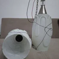 لوستر آویز شیشه دو تا سالم فروش فوری