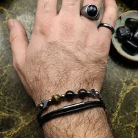 دستبند با سنگ معدنی