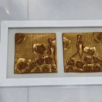 تابلوهای برجسته و شیک سفید طلایی