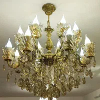 لوستر 16 شعله برنز پرکار و سنگین تولیدی رستمی