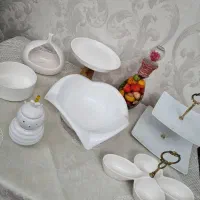 ست پذیرایی سفید.مناسب یلدا و عید نوروز|ظروف سرو و پذیرایی|محمدشهر, محمدشهر|دیوار