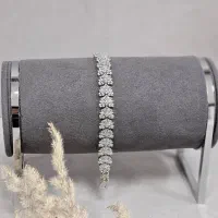 دستبند نقره قالب طلا با آبکاری طلا سفید۳۳-۲۹-۴۶-۴۱|بدلیجات|تبریز, |دیوار