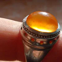 انگشتر عقیق یمنی پرتقالی مصور|جواهرات|اردبیل, |دیوار