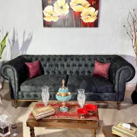 مبل چستر فیلد اصل تمام لمسه دستی شرکتی 7 نفره