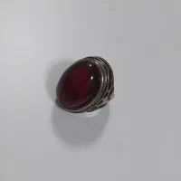 انگشتر عقیق یمنی بزرگ با رکاب نقره