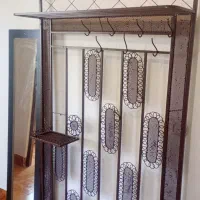 رخت آویز فلزی آینه دار