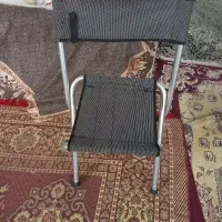 صندلی فلزی با پارچه عالی،قابل جمع شدن.لوله ها محکم