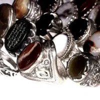 ۲۰عدد انگشتر با سنگ اصل و معدنی|جواهرات|خمین, |دیوار