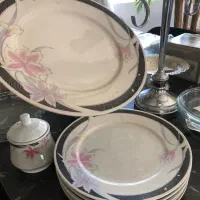 بشقاب غذاخوری قدیمی بزرگ با قندان نو واکبند