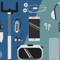 فروشنده آقا و خانم در فروشگاه موبایل و لوازم جانبی