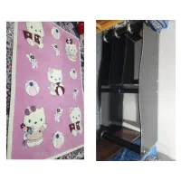 میز تلویزیون شیشه ای + فرش ۳متری سالم و نو