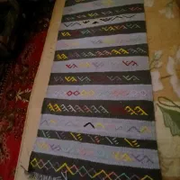 کناره دست بافت پارچه|گلیم، جاجیم، گبه|مشهد, طبرسی شمالی|دیوار