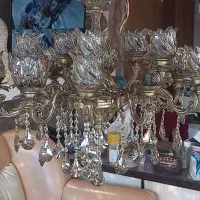 لوستر زیباوشیک فلزی ۱۰شاخه و نو نو نو|لوستر و چراغ آویز|اصفهان, ارغوانیه|دیوار