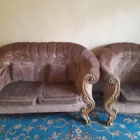 مبل ۷ نفره تمیز  روی مخمل نرم و جا دار راحت