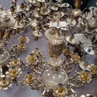 فروش(خریداریم لوستر)طلایی و برنجی|لوستر و چراغ آویز|کرج, باغستان|دیوار