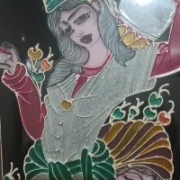 تابلوی قدیمی،6 عدد ظرف کوچک قدیمی