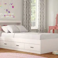 ست تخت خواب و میزدراور دخترانه مینیمال کد94|تخت و سرویس خواب|همدان, |دیوار