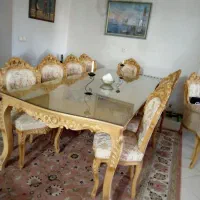 فروش سرویس مبل ونهارخوری طرح هخامنشی چوب راش.|مبلمان خانگی و میز عسلی|تهران, قیطریه|دیوار