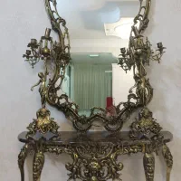 ایینه وشمعدان برنز|بوفه، ویترین، کنسول|قم, زنبیل آباد|دیوار
