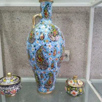 کوزه طرح گل دست ساز|صنایع دستی و سایر لوازم تزئینی|قم, ارم|دیوار
