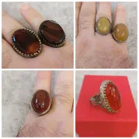 انواع انگشتر عقیق سلیمانی فیروزه