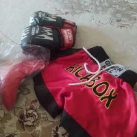 دستکش بوکس شورتک و بیضه بند نو