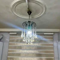 دو عدد لوستر ۵ شاخه دوبل برنز