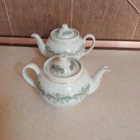 دوعدد قوری چینی قدیمی|قوری، کتری، قهوه‌ساز دستی|قم, شاه سید علی|دیوار