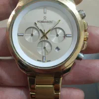 ساعت مچی اصل رومانسون طلایی رنگ ثابت