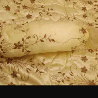 رو تختی حریر ساتن طلایی گلدوزی شده|سرویس روتختی|تبریز, |دیوار