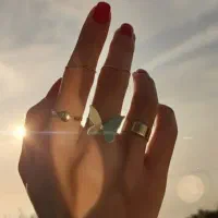 انگشتر دستساز دخترونه برنجی