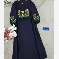 کفتان گلدوزی آفتابگردون سورمه ای