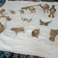 کلکسیون لوازم عتیقه برنجی و مسی دکوری برنجی ومسی|کلکسیون اشیاء عتیقه|رباطکریم, شترخوار|دیوار