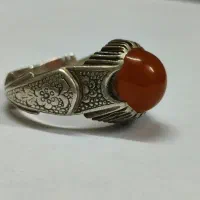 انگشتر عقیق یمنی(پرتقالی)