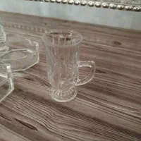 ۱۱تادونه استکان کمرباریک فرانسوی استفاده شده|ظروف سرو و پذیرایی|میبد, |دیوار