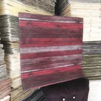 دیوارپوش فومی / مدل پارکتی قرمز دودی چسب دار