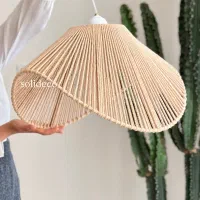 لوستر آباژور بوهو رافیا مکرومه سیسمونی|لوستر و چراغ آویز|مشهد, طلاب|دیوار