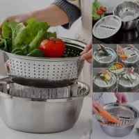 آبکش لگن استیل یونیک رنگ ثابت  رنده دار ضخیم کیفیت