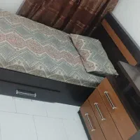 فروش تخت یک نفره همراه با تشک و دراور آینه|تخت و سرویس خواب|تهران, توحید|دیوار