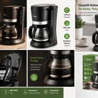 قهوه‌ساز فیلتری کیوی (Kiwi) مدل KCM-7551