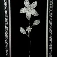 تابلو گل نقره