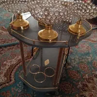 میوه خوری و سینی برنجی