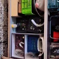 میز آهنی و ام دی آف دو طبقه  با گیره فولادی