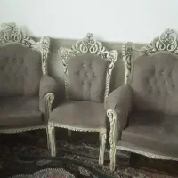 مبل سلطنطی ۹ نفره کم کارکرده با میزعسلی|مبلمان خانگی و میز عسلی|ساوه, |دیوار