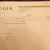 سنگ نایاب الکساندریت 9.09 قیراط باشناسنامه GIA|جواهرات|تبریز, |دیوار