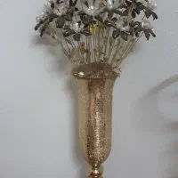 گلدان به همراه گل های کریستالی|گل مصنوعی|رشت, معلولین|دیوار