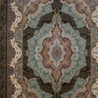 ست کامل فرش  مخمل گونه ساوین نقش جهان