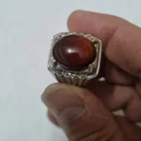 انگشتر نقره با سنگ یاقوت سیلان(گارنت)