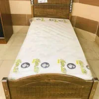 انواع تخت یکنفره ام دی اف نو تشک(صنایع چوبی ماهان)|تخت و سرویس خواب|سمنان, |دیوار